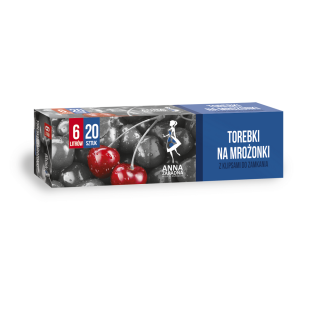 Woreczki na mrożonki z klipsami - 6L - 20 szt.