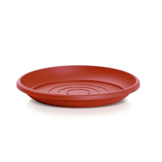 Doniczka zewnętrzna niska Terra + podstawka - 25 cm - terakota