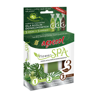 Flower SPA - kuracja dla roślin doniczkowych - zestaw optymalnie dobranych nawozow - Agrecol - 3 x 30 ml