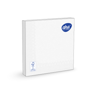 Serwetki papierowe - 33 x 33 cm - AHA - 100 szt. + 20 szt. GRATIS - białe