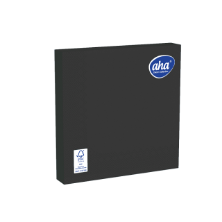 Serwetki papierowe - 33 x 33 cm - AHA - 100 szt. + 20 szt. GRATIS - czarne