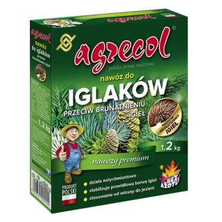 Nawóz do iglaków - przeciwdziała chlorozie i brunatnieniu igieł - Agrecol - 1,2 kg