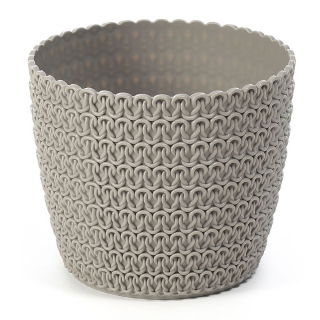 Osłonka okrągła Magnolia Jersey - 19 cm - beżowy taupe
