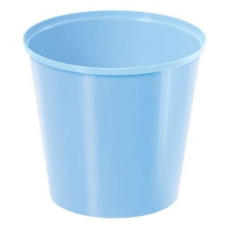 Doniczka okrągła prosta - 13 cm - niebieski dziecięcy
