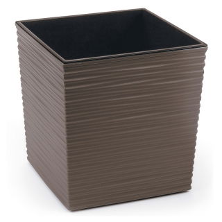Doniczka kwadratowa Juka dłuto frappe - 30 cm