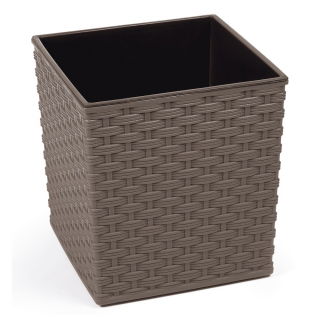 Doniczka kwadratowa Juka rattan frappe - 30 cm