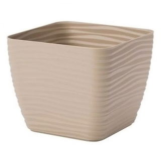 Osłonka kwadratowa Sahara petit - 17 cm - cafe latte