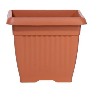 Doniczka zewnętrzna kwadratowa Terra 24 cm - terakota