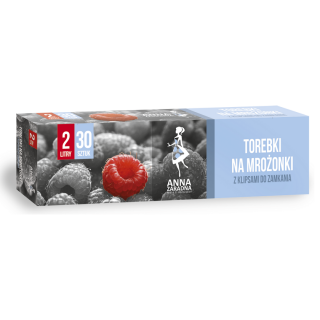 Woreczki na mrożonki z klipsami - 2L - 30 szt.