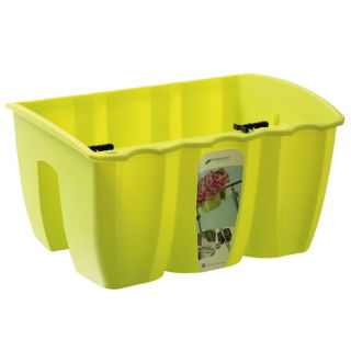 Skrzynka balkonowa Crown do montowania na balustradach - limonka - 40 cm
