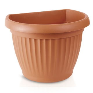 Zewnętrzna przyścienna doniczka Terra śr. 18 cm - terakota