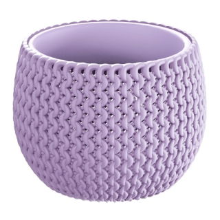 Doniczka okrągła + wkład Splofy Bowl - 18 cm - jagodowy jasny