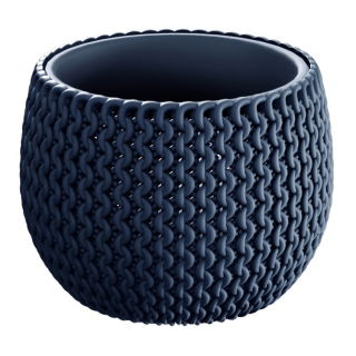 Doniczka okrągła + wkład Splofy Bowl - 18 cm - antracyt