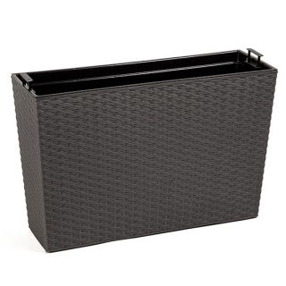 Kwietnik Werbena rattan grafit - 19 x 56 cm
