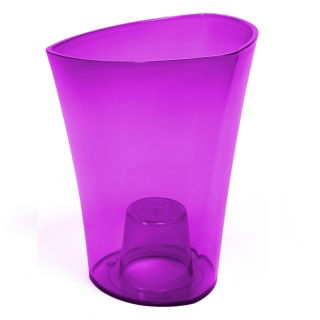 Wenus - osłonka do storczyków - fioletowa transparentna - 14,6 cm