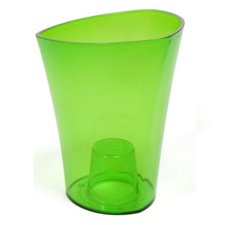 Wenus - osłonka do storczyków - zielona transparentna - 14,6 cm