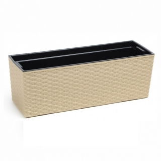 Kwietnik Begonia rattan cappuccino - 19 x 56 cm