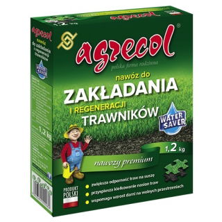 Nawóz do zakładania i regeneracji trawników - gęsta zielona darń - Agrecol - 1,2 kg