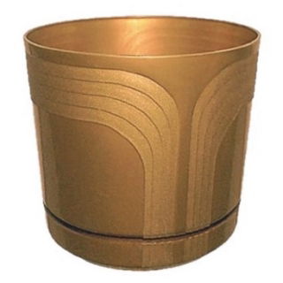Doniczka okrągła Korado - 12 cm - złoty metaliczny