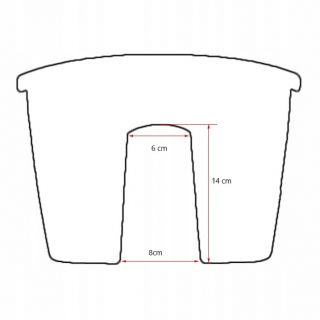 Lofly - Lekka doniczka do montowania na balustradzie 24,5 cm - antracyt
