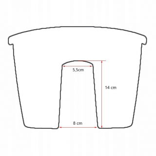 Donica balustradowa Wave - 30 cm - pistacjowa