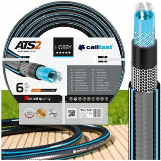 Wąż ogrodowy HOBBY ATS2 - 3/4", 50m - 6-warstwowy, najbardziej wytrzymały - CELLFAST