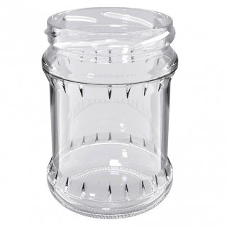 Słoiki zakręcane szklane na miód - fi 82 - 500 ml z zakrętkami - "Pszczoła na czarnym tle" - 120 szt.