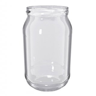 Słoje zakręcane szklane, słoiki - fi 82 - 900 ml + zakrętki białe - 120 szt.