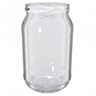 Słoiki zakręcane szklane na miód - fi 82 - 900 ml z zakrętkami - "Pszczoła na czarnym tle" - 120 szt.