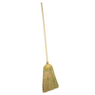 Miotła z sorgo z drewnianym styliskiem - 120 cm