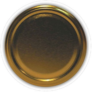 Zakrętki do słoików - złota - śr. 66 mm - 20 szt.