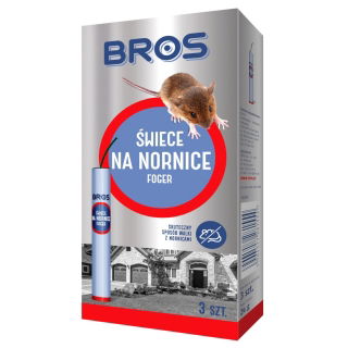Świece dymne na nornice - BROS - 3 szt.