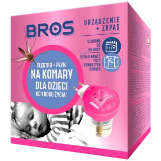 Elektro przeciw komarom do pomieszczeń z dziećmi - z płynem - Bros