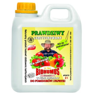 Biohumus Extra do pomidorów i papryki - najlepszy nawóz naturalny - 2 litry
