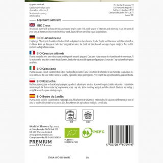 BIO Rzeżucha - Certyfikowane nasiona ekologiczne - 2250 nasion