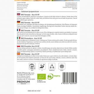 BIO Pomidor gruntowy - ACE 55 VF - Certyfikowane nasiona ekologiczne