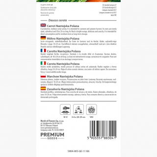 Marchew Nantejska Polana - średnio wczesna - 5100 nasion