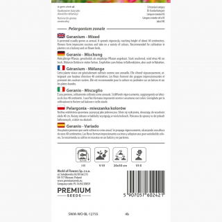 Pelargonia - mix kolorów - 10 nasion