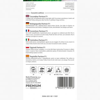Ogórek Partner - odmiana samopylna, do gruntu, szklarni lub tunelu