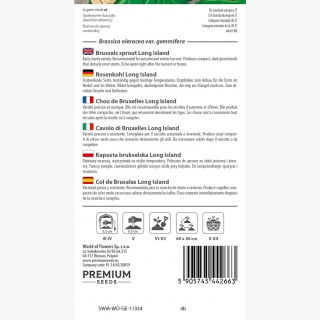 Kapusta brukselska Long Island - dziesiątki brukselek z jednej rośliny - 320 nasion