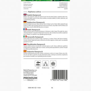 Rzodkiewka Rampouch - biała, podłużna, do uprawy wiosennej i jesiennej