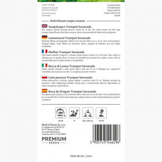 Lwia paszcza o kwiatach trąbkowych Trumpet Serenade - 740 nasion