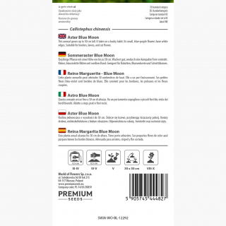 Aster chiński Blue Moon - 250 nasion