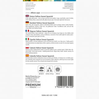 Cebula Yellow Sweet Spanish - słodka, hiszpańska cebula - 1250 nasion