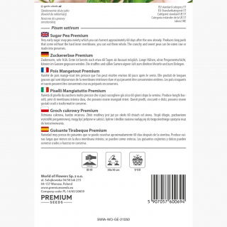 Groszek Premium - cukrowy, bardzo wczesny