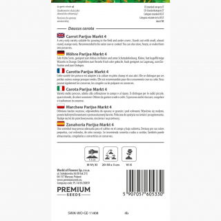 Marchew wczesna Pariser Markt 4 - 2550 nasion