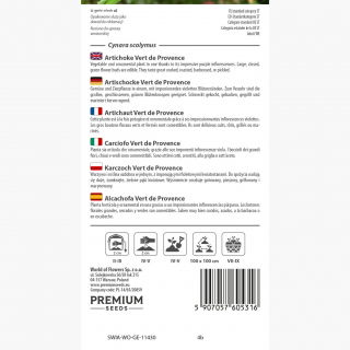 Karczoch Vert De Provence - niskokaloryczne, prozdrowotne warzywo - 20 nasion