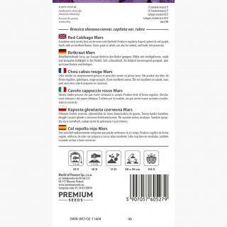 Kapusta głowiasta czerwona Mars - średnio wczesna