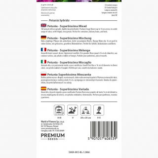 Petunia Superbissima Mix - olbrzymie kwiaty do 16 cm