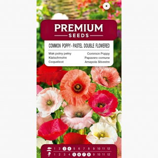 Mak polny Mother of Pearl - mieszanka w pastelowych odcieniach